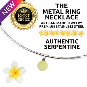 Island Sunset Artisan The Metal Ring Necklace-SERPENTINE